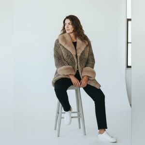 EUC | Persian Lamb Cropped Jacket | Mink Collar & Cuffs | Size: S/M | Vintage